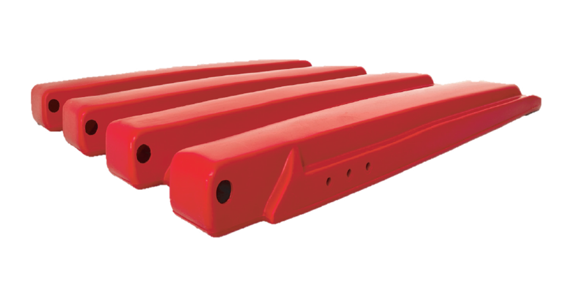 Industrial skip bin lid angled top profile