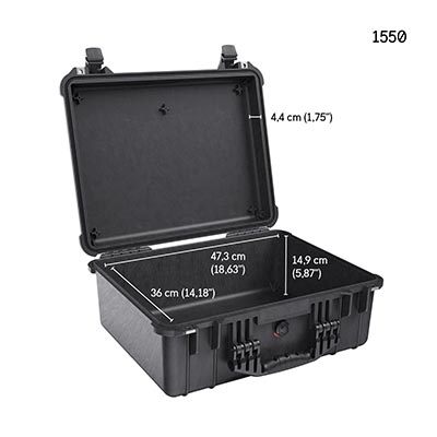 Protector Case, With Padded Dividers, Black