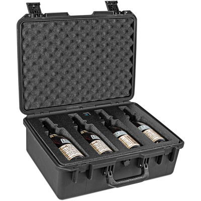 Quad Whiskey Carrier Case - 4 Bottle