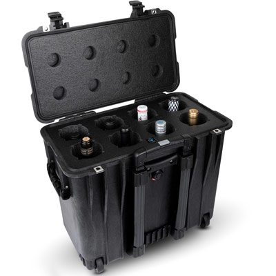 8-Bottle Wine Carrier with Wheels