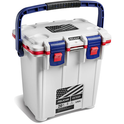 Elite Cooler, White / Red / Blue