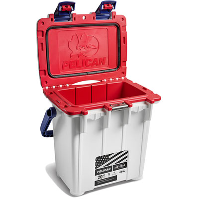 Elite Cooler, White / Red / Blue